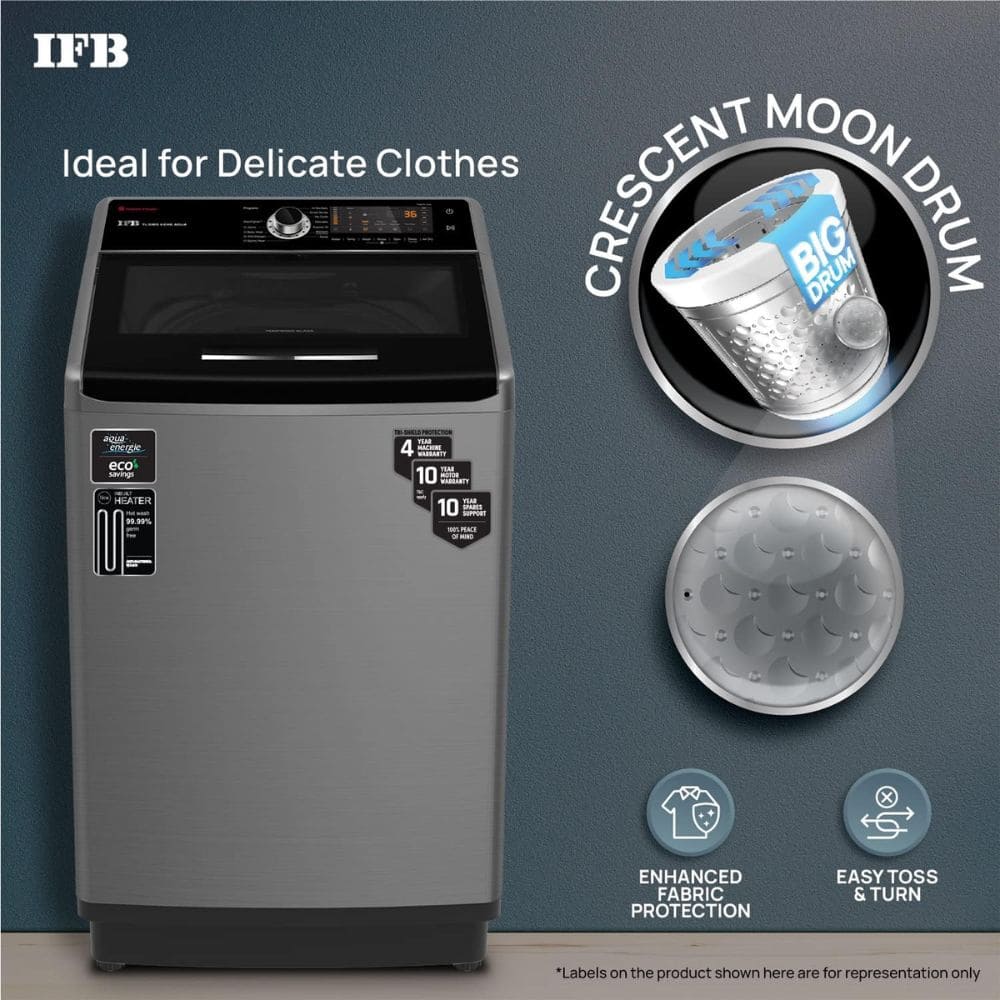 IFB 11 Kg 5 star Fully-Automatic Top Load Washing Machine (TL-SIBS 11.0KG AQUA, Grey)
