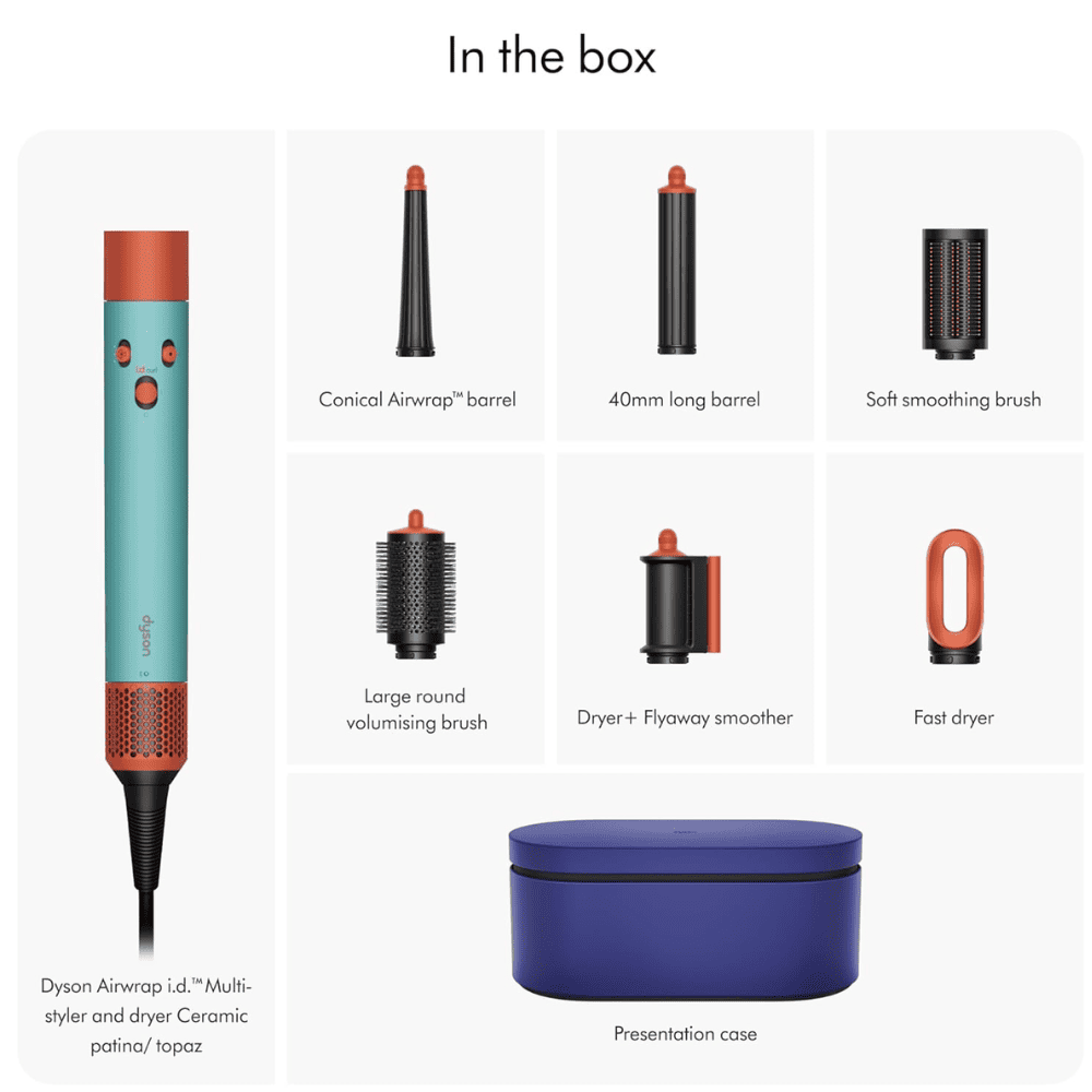 Dyson 533801-01, Airwrap Multi-Styler Complete Travel Pouch with Bluetooth (Ceramic Patina & Topaz)