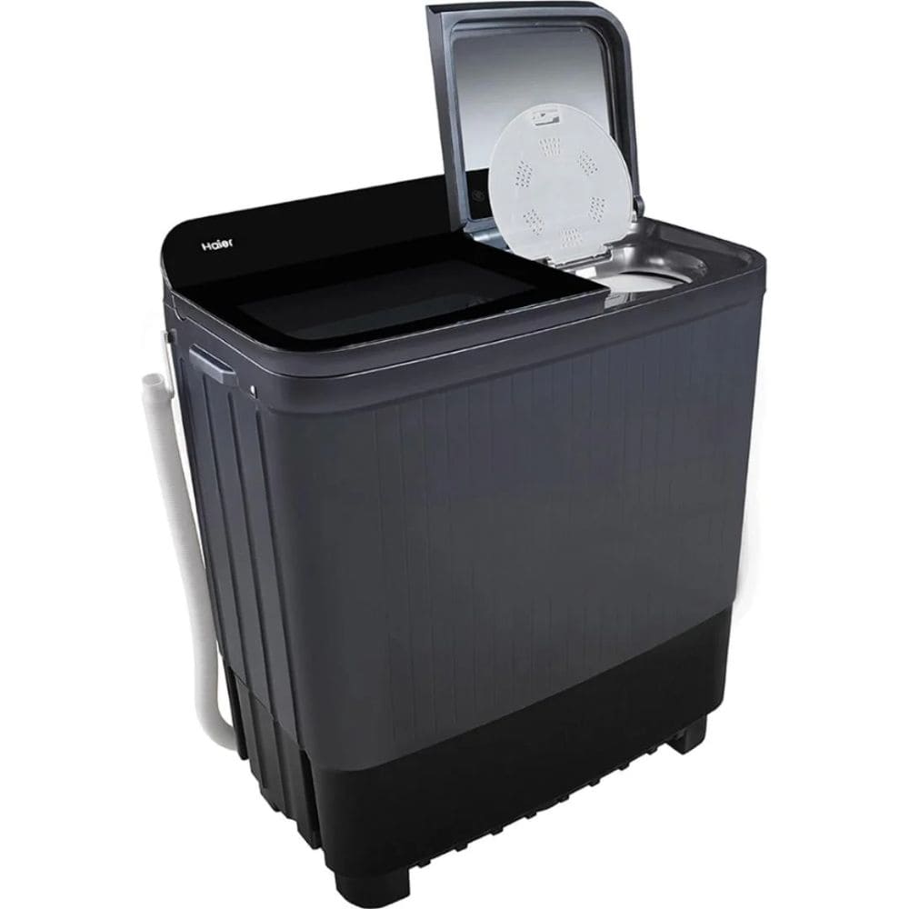 Haier 8.5 Kg 5 Star Semi-Automatic Top Load Washing machine (HTW85-186BBK,Black)