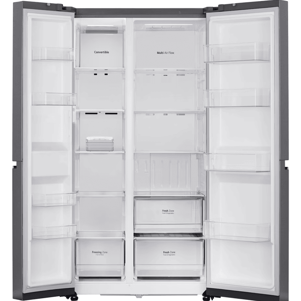 LG 650 Ltrs 3 Star, Inverter Frost Free, Side-by-Side Refrigerator (GL-B257JDS3)