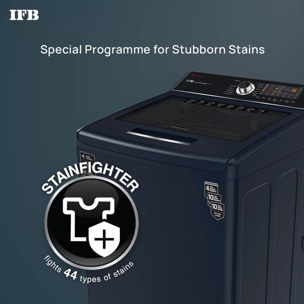 IFB 10 Kg 5 star Fully-Automatic Top Load Washing Machine (TL-S4RBS 10.0KG AQUA, Black