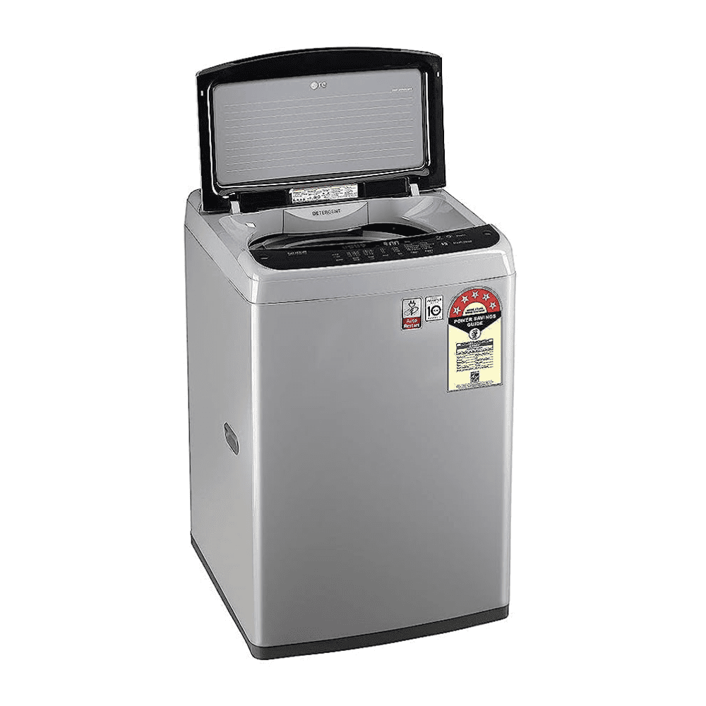 LG 7 Kg 5 Star Fully-Automatic Top Load Washing machine (T70SPSF1ZA, Silver)