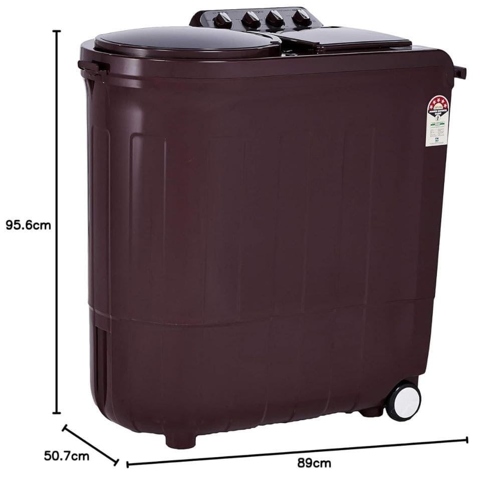 Whirlpool 8.5 Kg 5 Star Semi-Automatic Top Load Washing machine (ACE 8.5 TRB DRY DAZZLE 10Y, Wine)