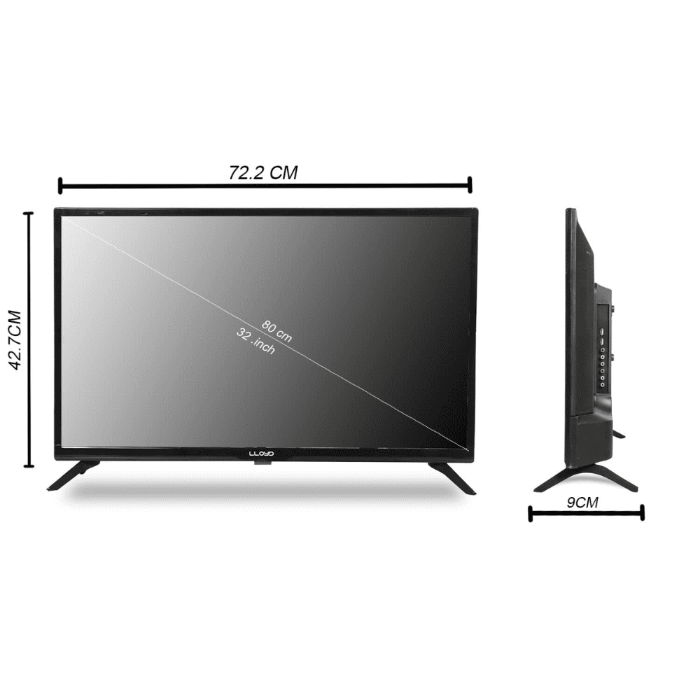 Lloyd 32HS410D, 32 Inches, HD Ready Smart LED Tv, Black
