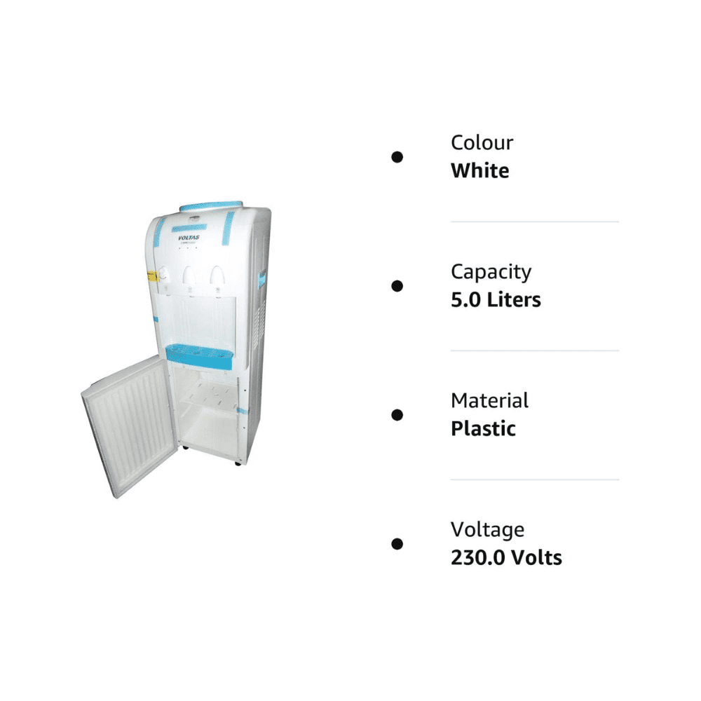 Voltas Mini Magic Pure-R, 3 Ltrs 500-Watt Floor Mounted Water Dispenser, White