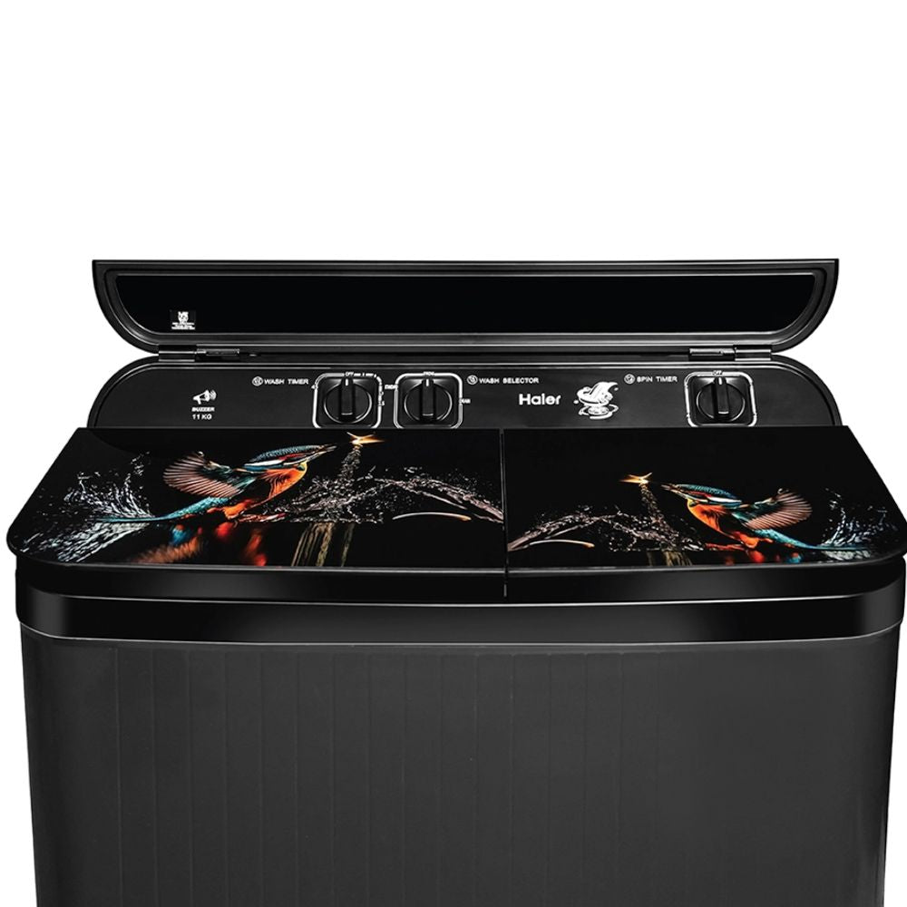 Haier 11 Kg 5 Star Semi-Automatic Top Load Washing machine (HTW110-178FL, Champaign Gold)