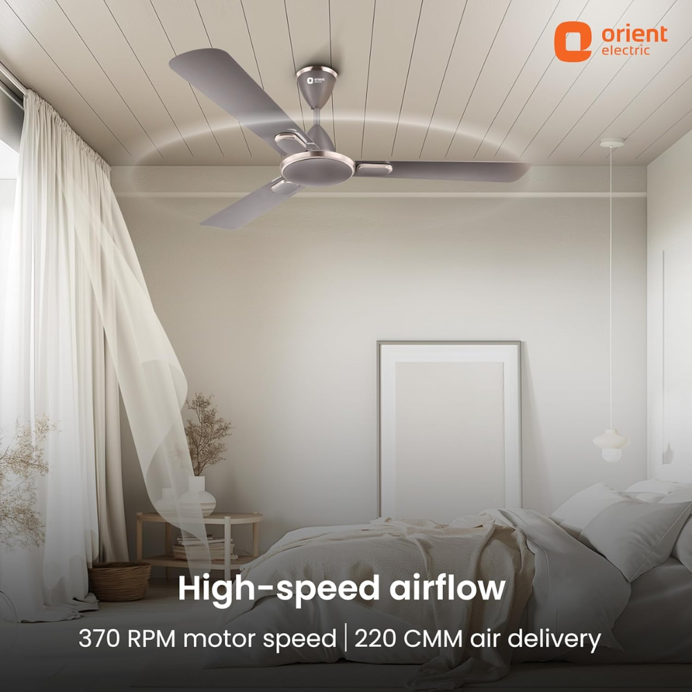Orient Electric BLANCO, 1200mm 3 Blade 5 Star Rated BLDC Ceiling Fan