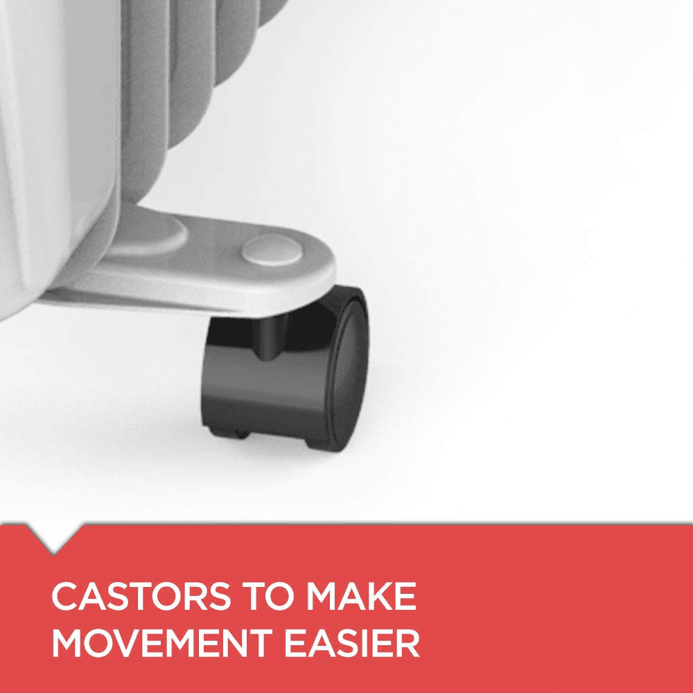 Black+Decker 9 Straight Fins, 2500 Watts Fan Forced Oil Filled Radiator Room Heater (OFR 9F, White)