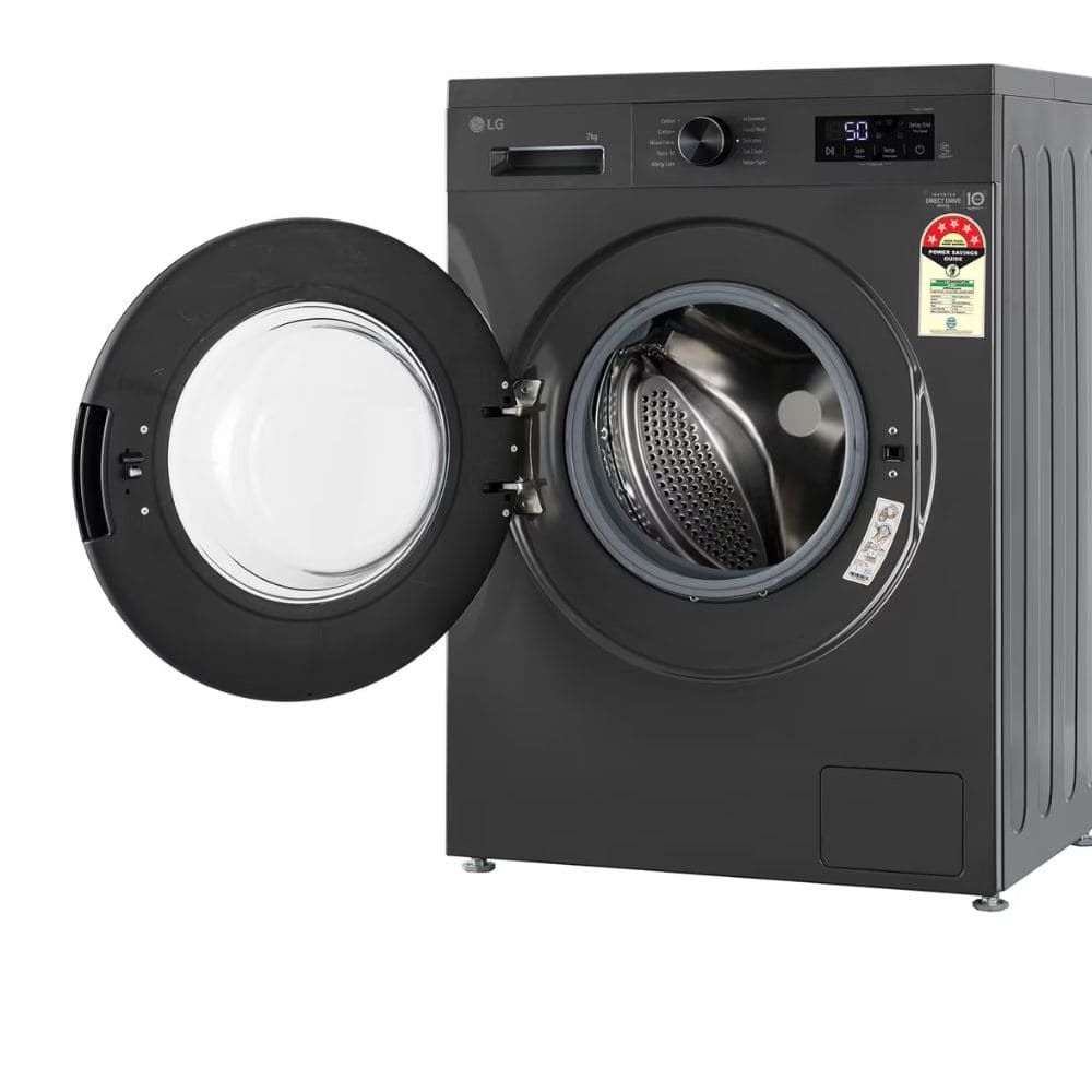 LG 7 Kg 5 Star Fully-Automatic Front Load Washing machine (FHB1207Z2M,Black)
