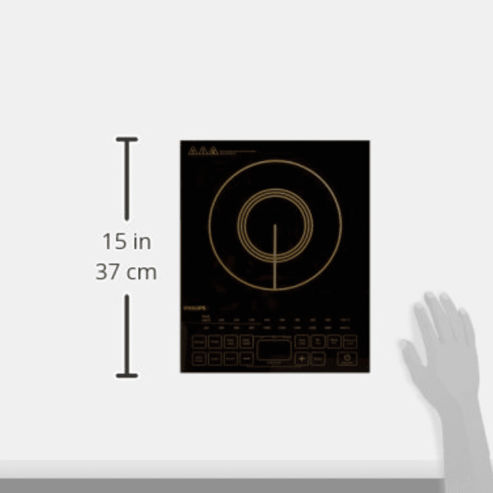 Philips HD4938/01, 2100 Watts Glass Induction Cooktop, Black