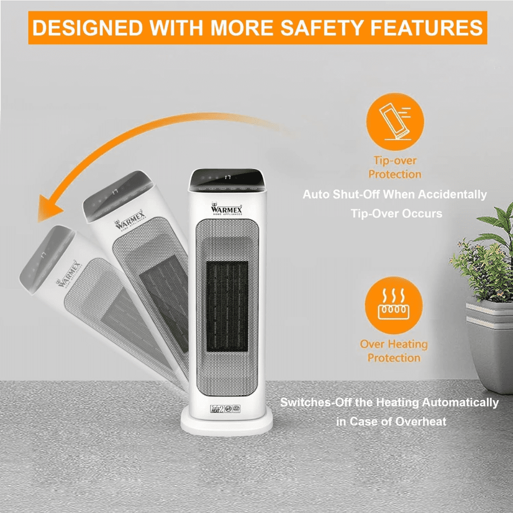 Warmex  2000 Watts Room Heater with Touch Control Digital Display (ARDOUR White)