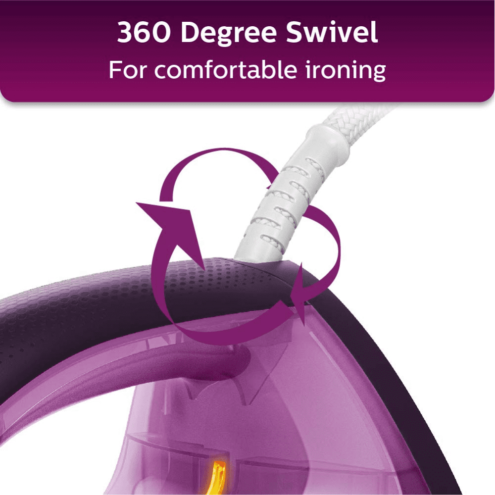 Philips GC2147/30, 2400 Watt Steam Iron (Purple)