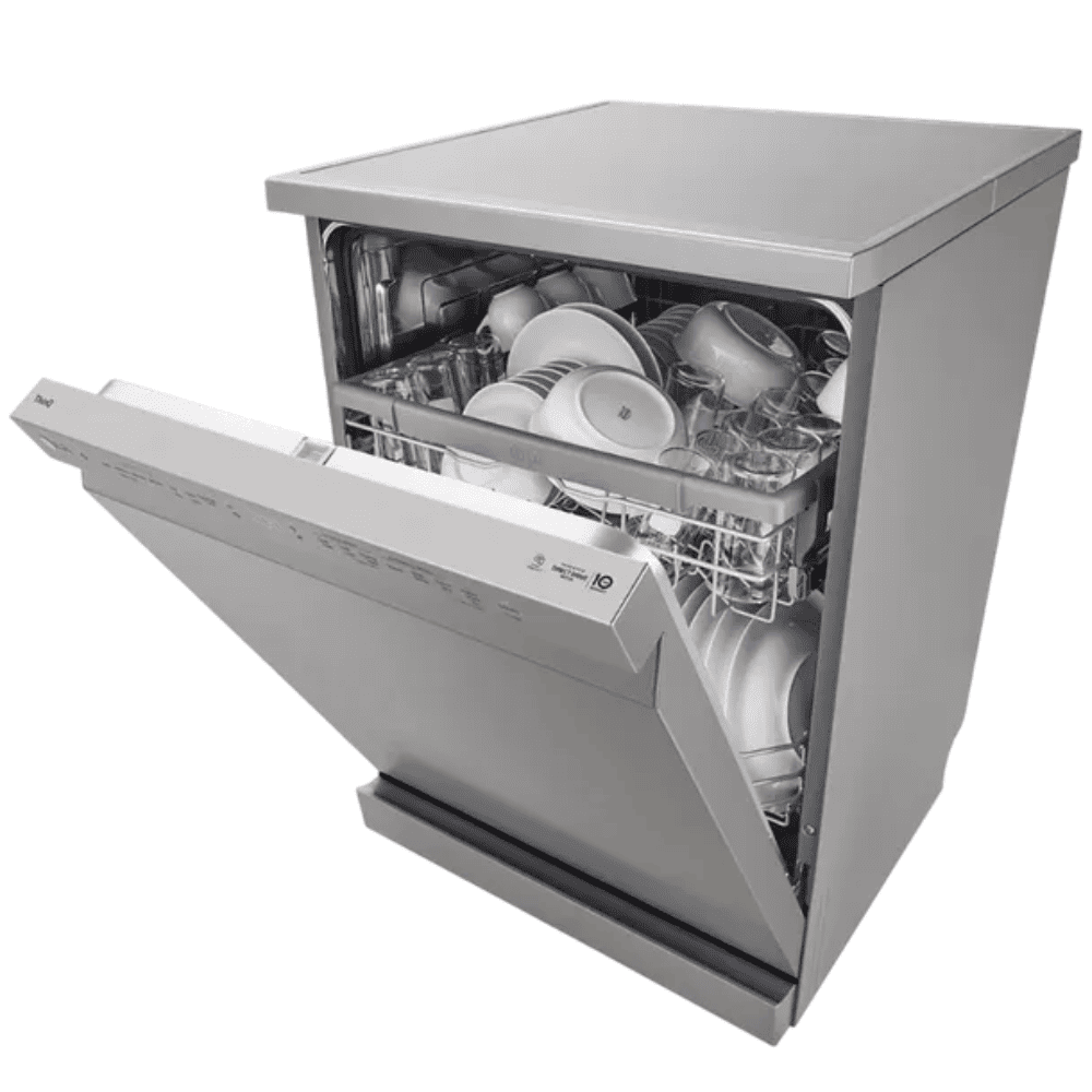 LG 14 Place Settings Free Standing Dishwasher with Inverter Direct Drive Technology (DFB512FP, Platinum Silver)