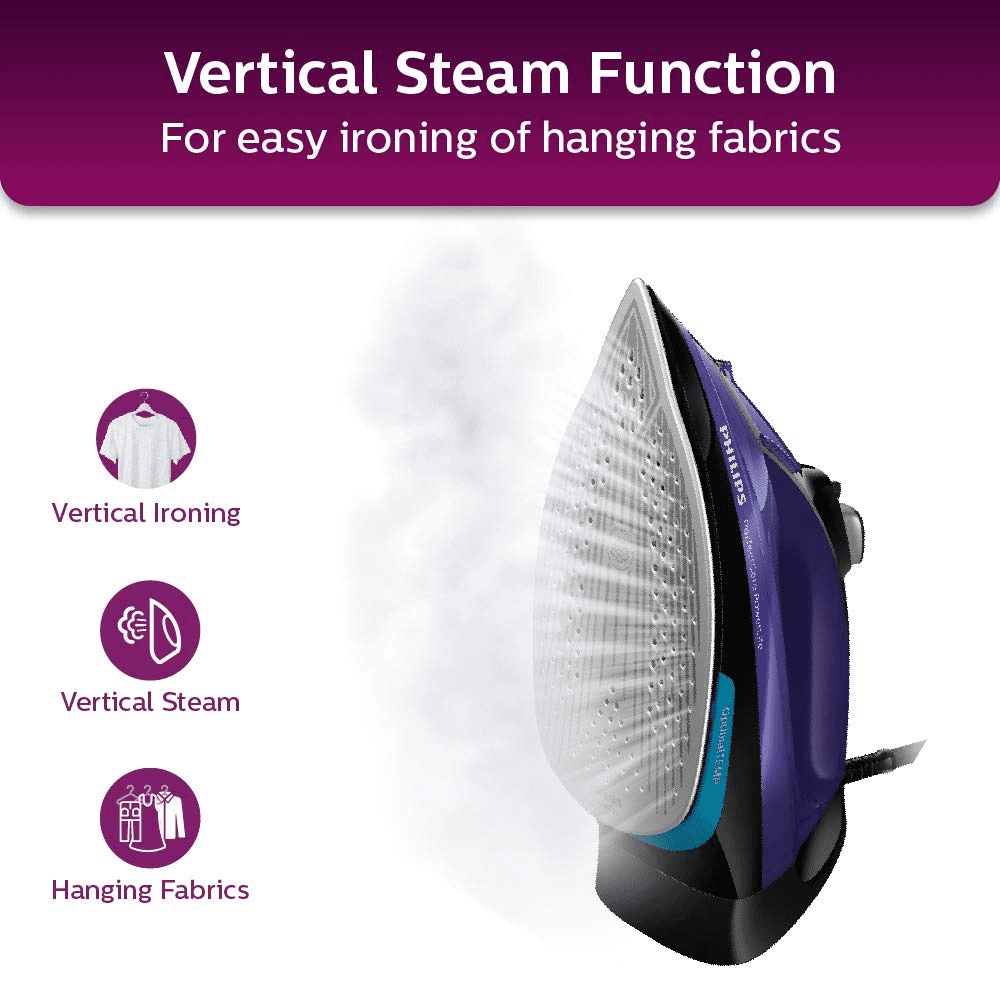 Philips GC3925/34, 2400 Watt Steam Iron (Purple)