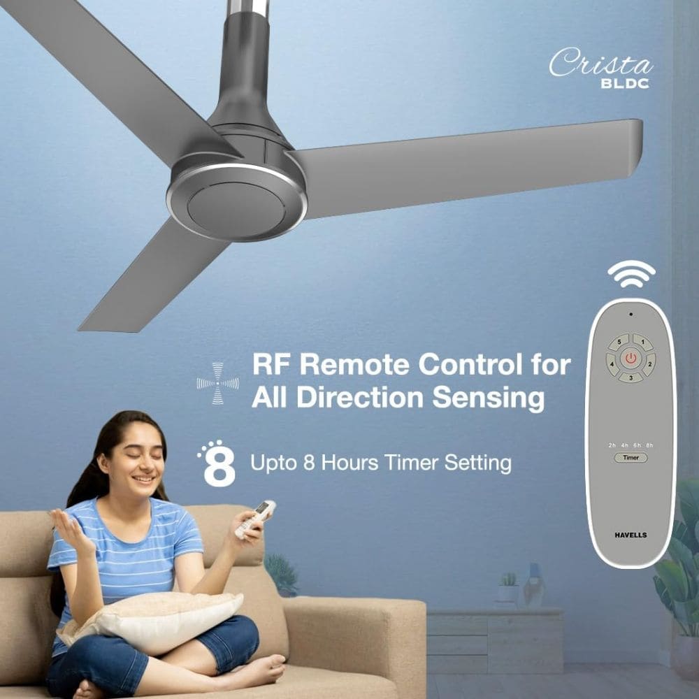 Havells CRISTA, 1200mm 3 Blade BLDC Motor Air Ceiling Fan