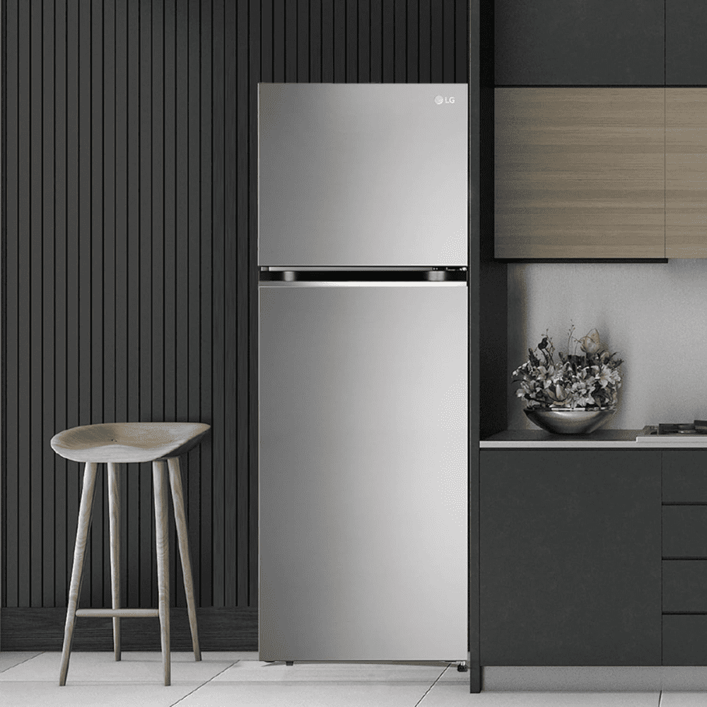 LG 343 Ltrs 2 Star Inverter Frost Free Double Door Refrigerator (GL-S382SPZY, Shiny Steel)