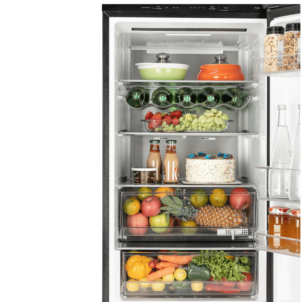 LG 322 Ltrs 3 Star, Inverter Frost Free, Double Door Refrigerator (GL-B382EBMX)