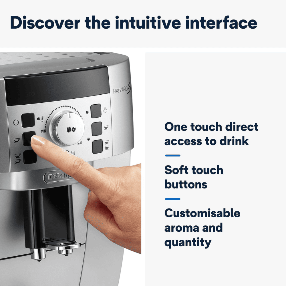 Delonghi Ecam22.110.Sb, Magnifica Bean Fully Automatic Espresso Cappuccino Coffee Machine, Sliver Black