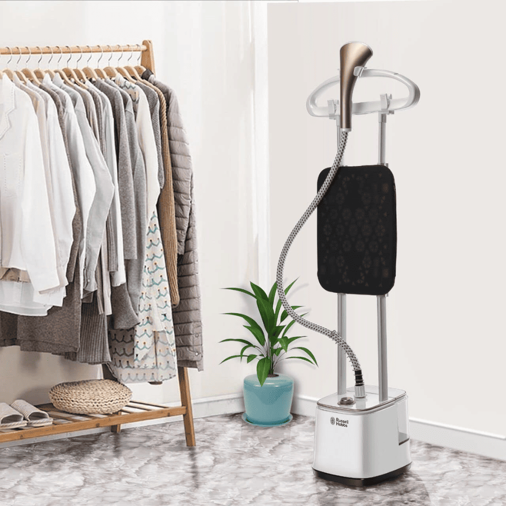 Russell Hobbs RGS 2000-Pro M, 1420 Watts Professional Garment Steamer (White & Brown)