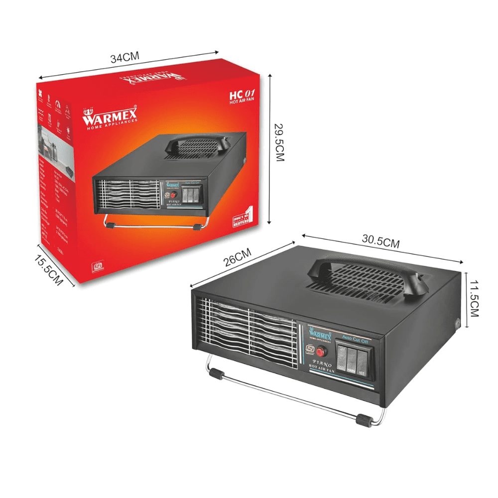 Warmex 2000 Watts Fan Portable Room Heater (HC 01 Black)