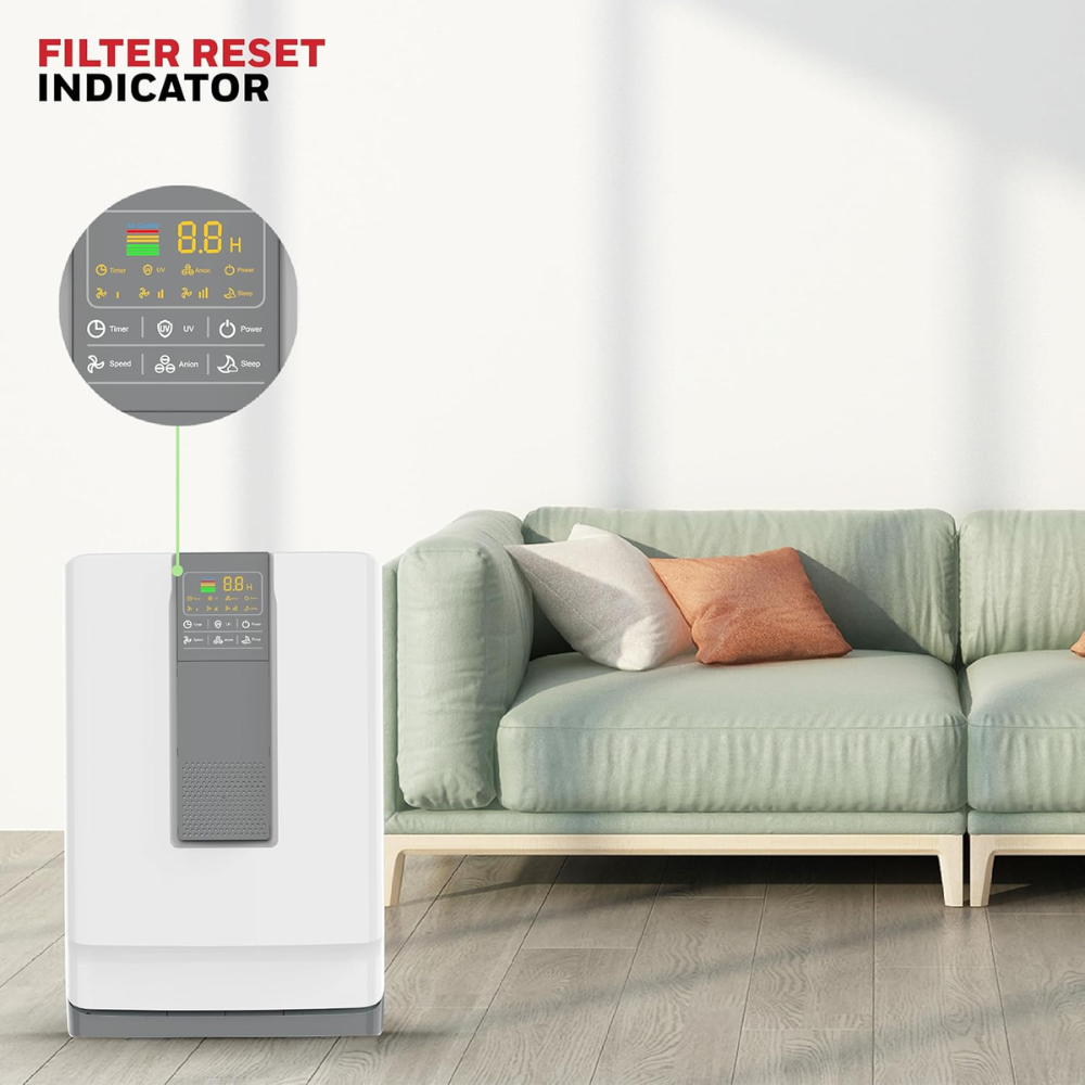 Honeywell Air Touch V4, UV-C LED & Ionizer Air Purifier, H13 HEPA with 5 Stage Filtration