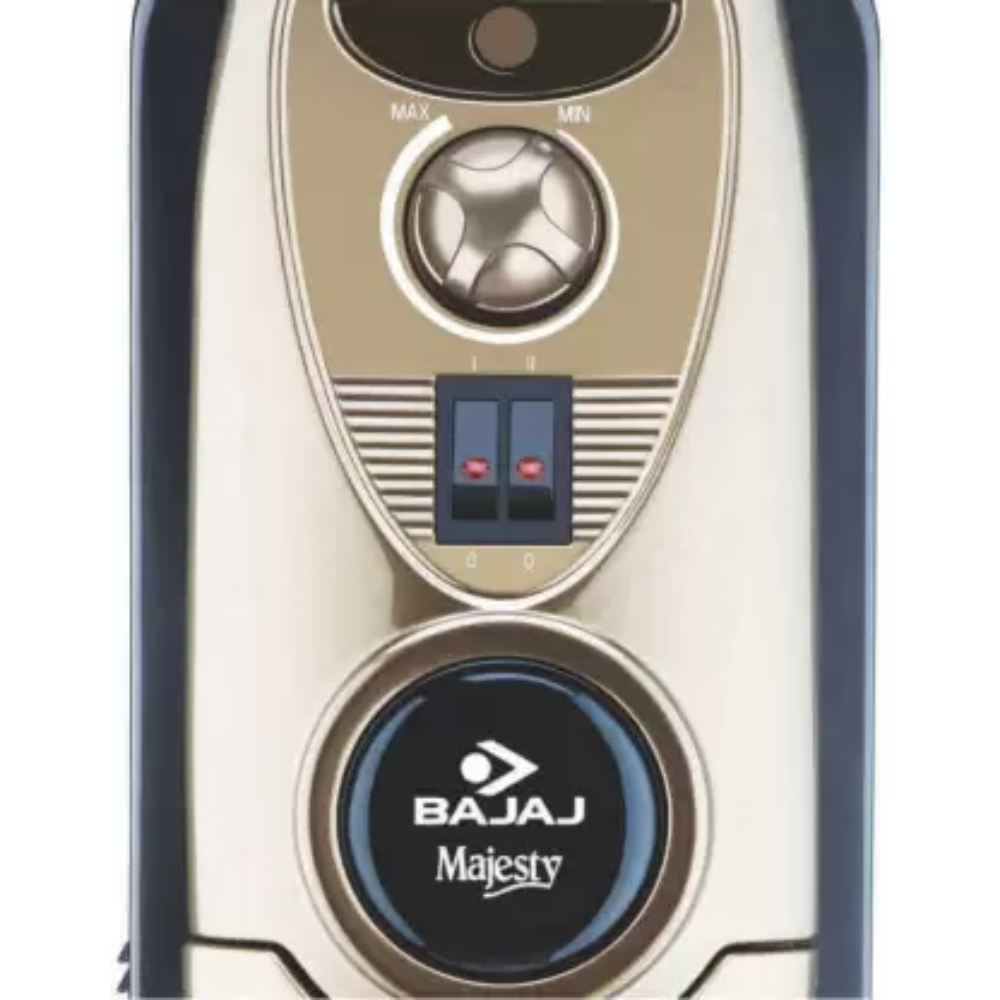 Bajaj 13 Straight Fins, 2900 Watts Oil Filled Rediator Room Heater (Majesty 13F Plus, Black)
