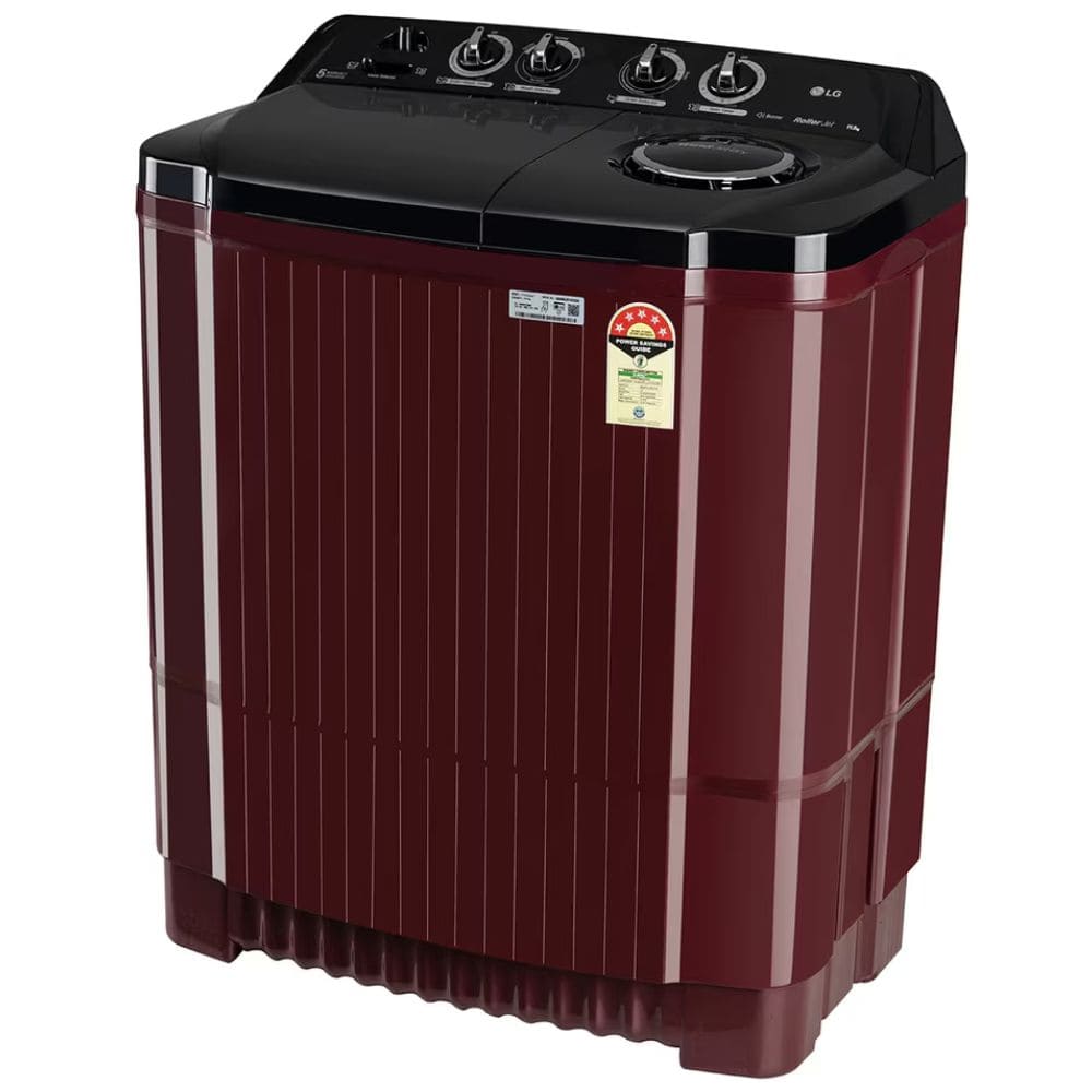 LG 11.5 Kg 5 Star Semi-Automatic Top Load Washing machine (P115ASDAZ, Maroon)