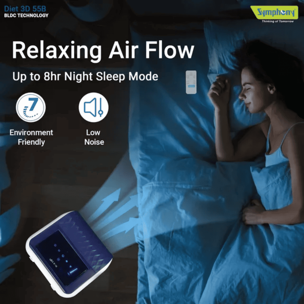 Symphony 55 Portable Tower Air Cooler (DiET3D55B)