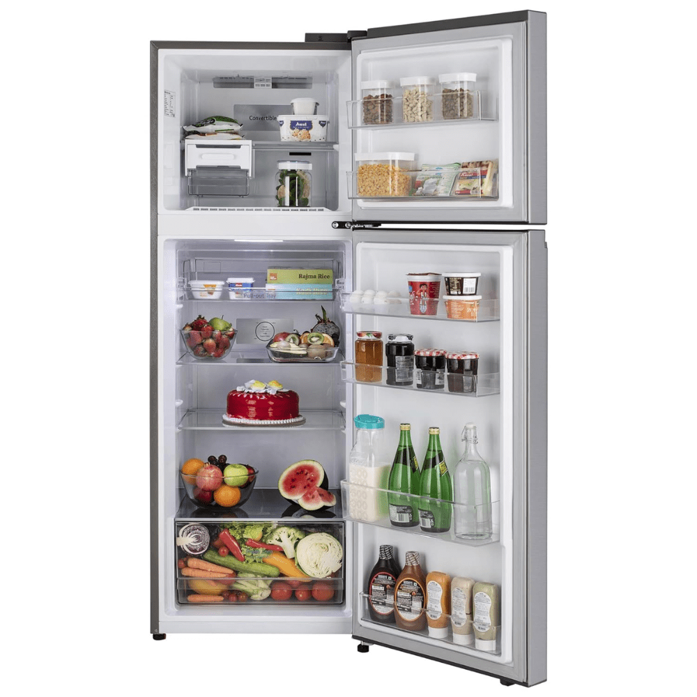 LG 343 Ltrs 2 Star Inverter Frost Free Double Door Refrigerator (GL-S382SPZY, Shiny Steel)