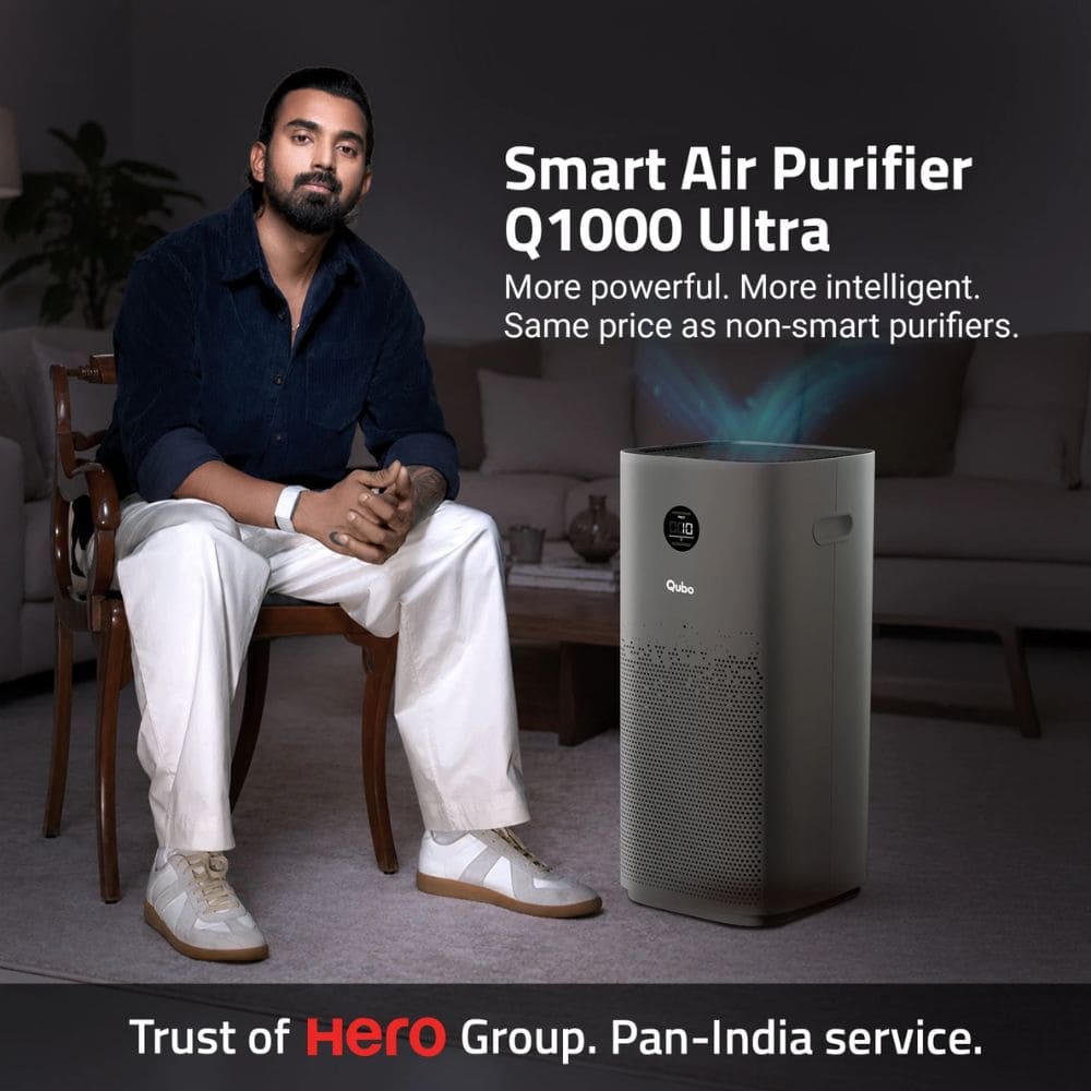 Qubo q1000 ultra, 5 Stage filtration with True HEPA H13 Portable Room Air Purifier (1000 Sqft, Black)