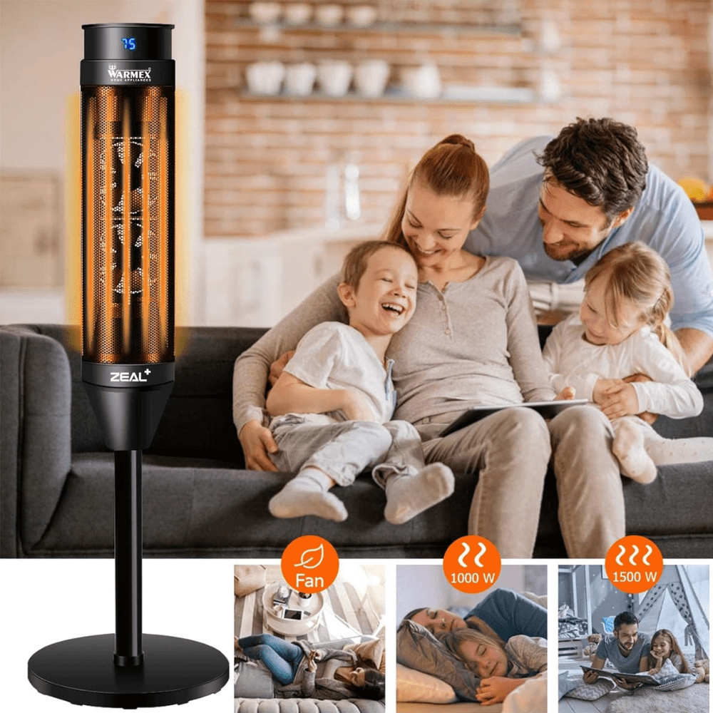 Warmex 2000 Watts ZEAL+ Touch Control Digital Display Room Heater, Black