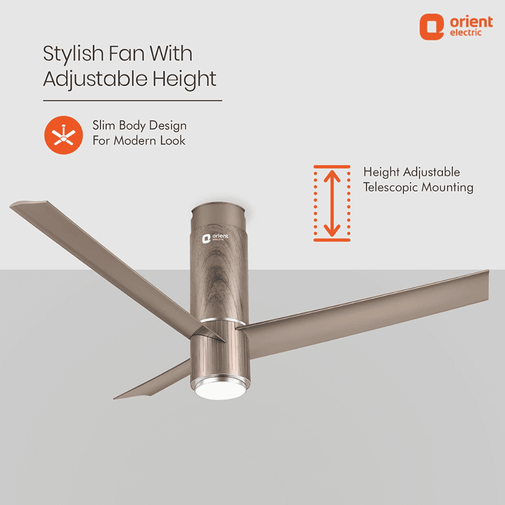 Orient AEROSLIM, 1200mm 3 Blade Decorative Metallic Ceiling Fan