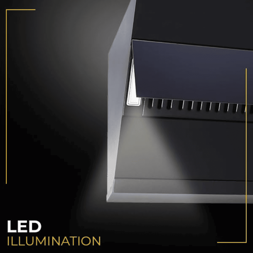 Whirlpool VFL PRO 902 HAC BK, 90 cm 1425 m3/hr Auto Clean Wall Mounted Chimney, Touch + Gesture Control with Filterless Technology (Black)