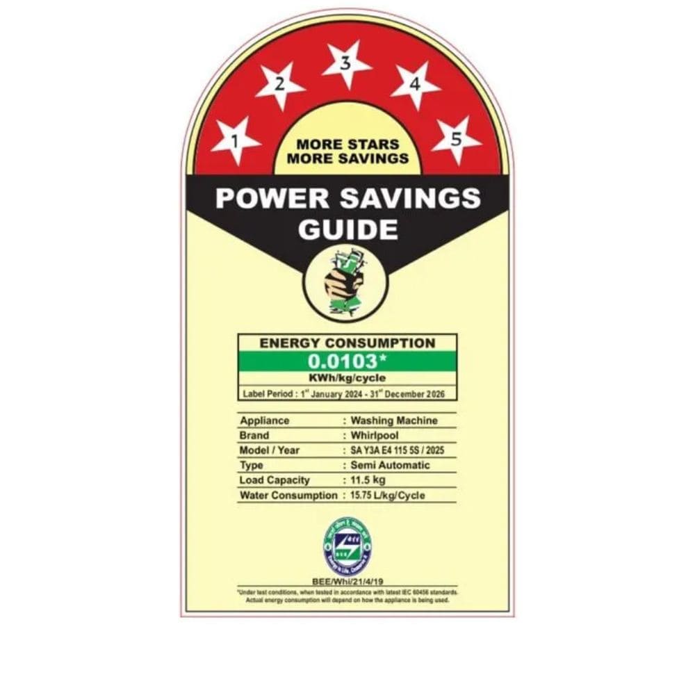 Whirlpool 11.5 Kg 5 Star Semi-Automatic Top Load Washing machine (ACE XL 11.5 DMIX GRAPHITE GREY 10YR)