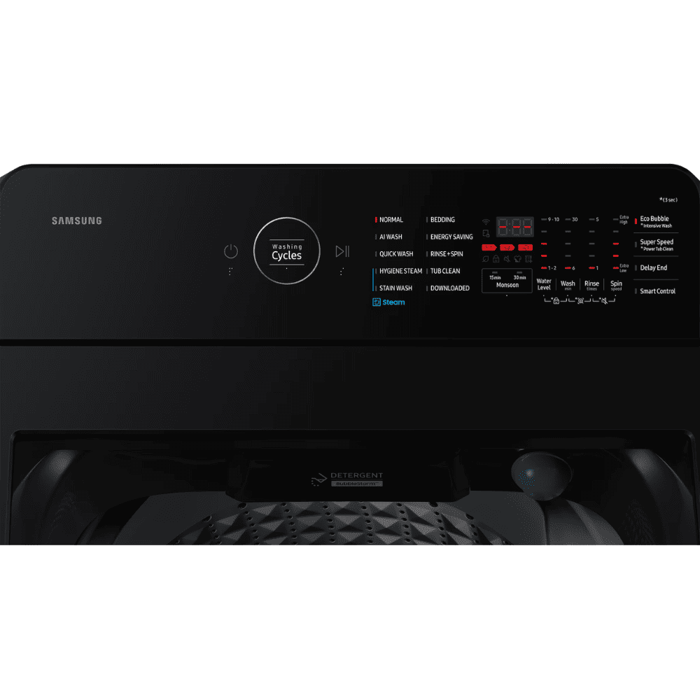 Samsung 10 Kg 5 Star Fully-Automatic Top Load Washing machine (WA80F10B3B,Black)