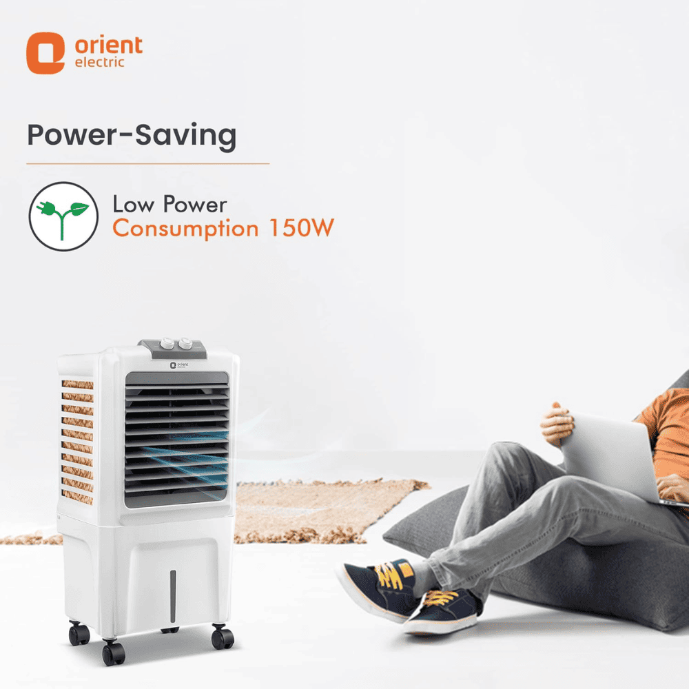 Orient 40 Ltrs Electric Aerocool Desert Air Cooler (CP4001H, White)