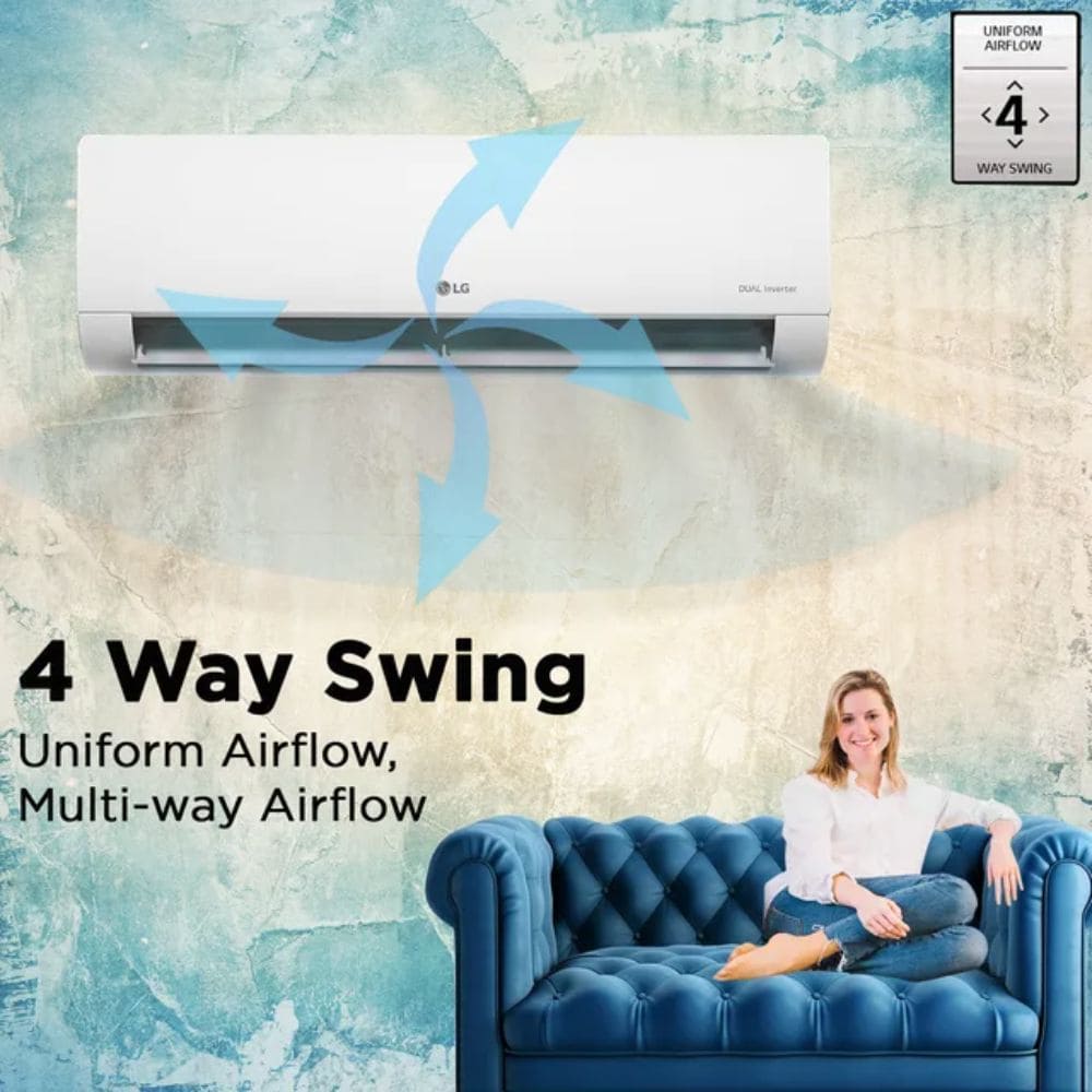 LG 1.5 ton 3 Star Hot & Cold Inverter Split Air Conditioner (AS-H19VNXE)