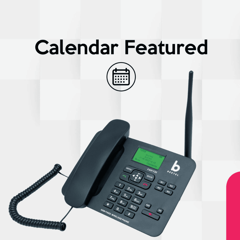 Beetel F2K, GSM Fixed Wireless Landline Phone, LCD Display, Black