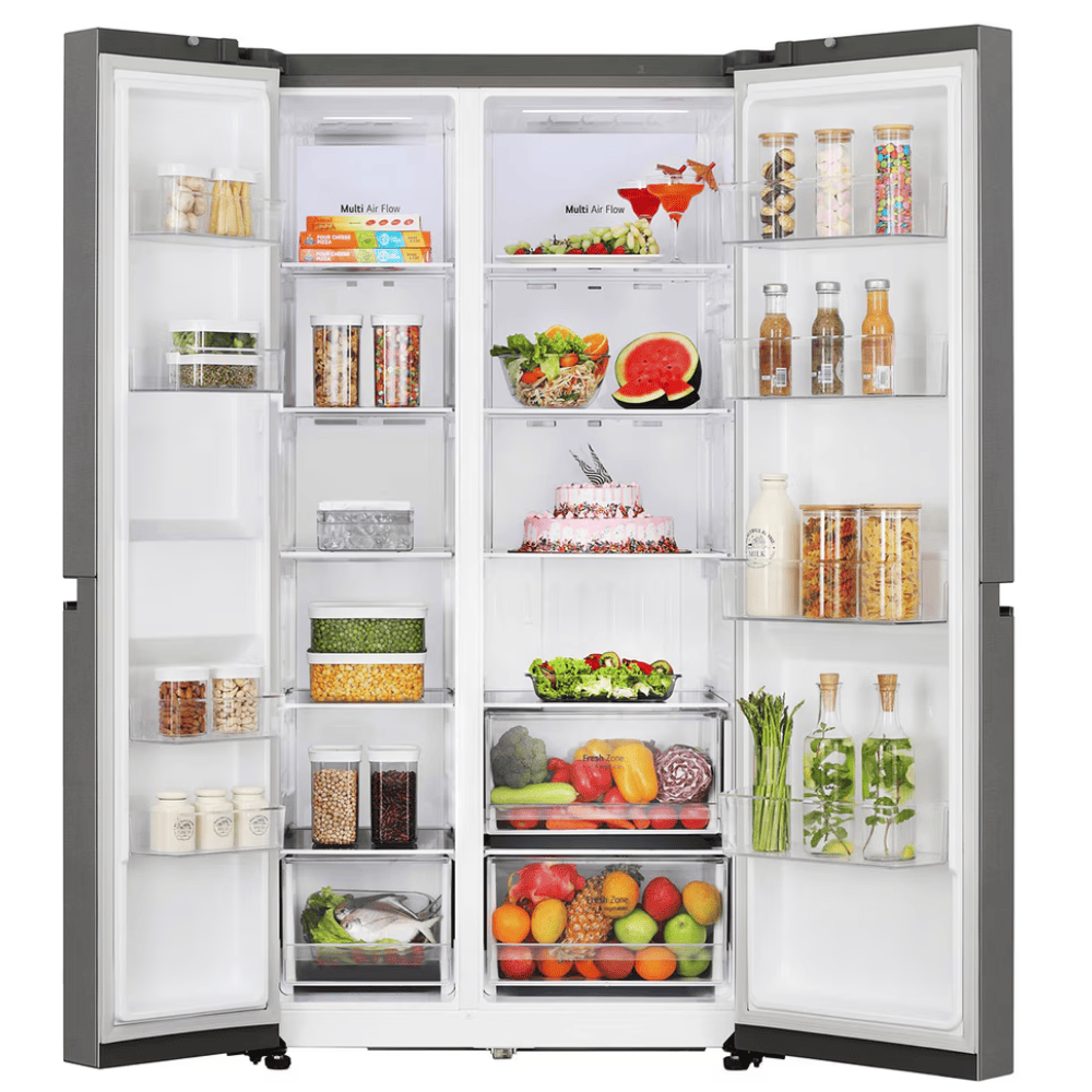 LG 650 Ltrs 3 Star, Inverter Frost Free, Side-by-Side Refrigerator (GL-B257JDS3)