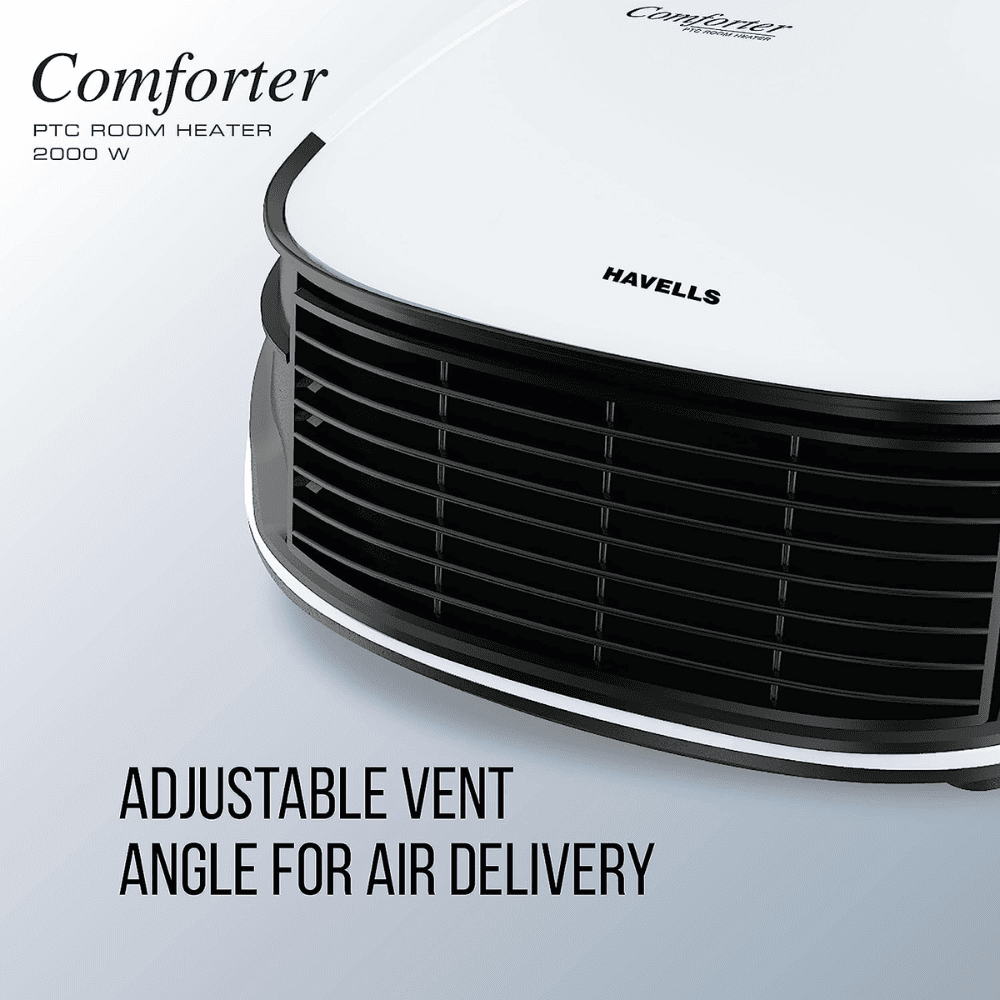 Havells 2000 Watts Comforter Room Heater, White & Black