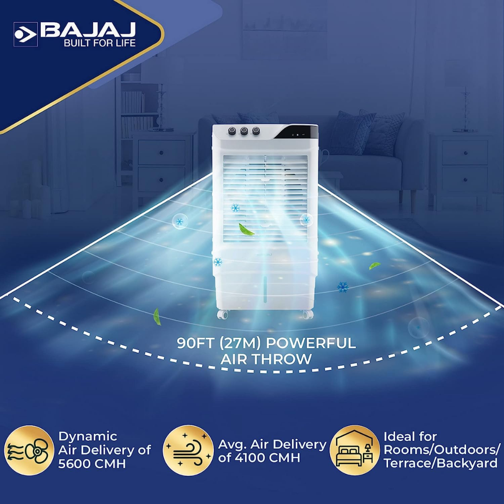 Bajaj DMH65 Neo, 65 Ltrs Portable Desert Air Cooler