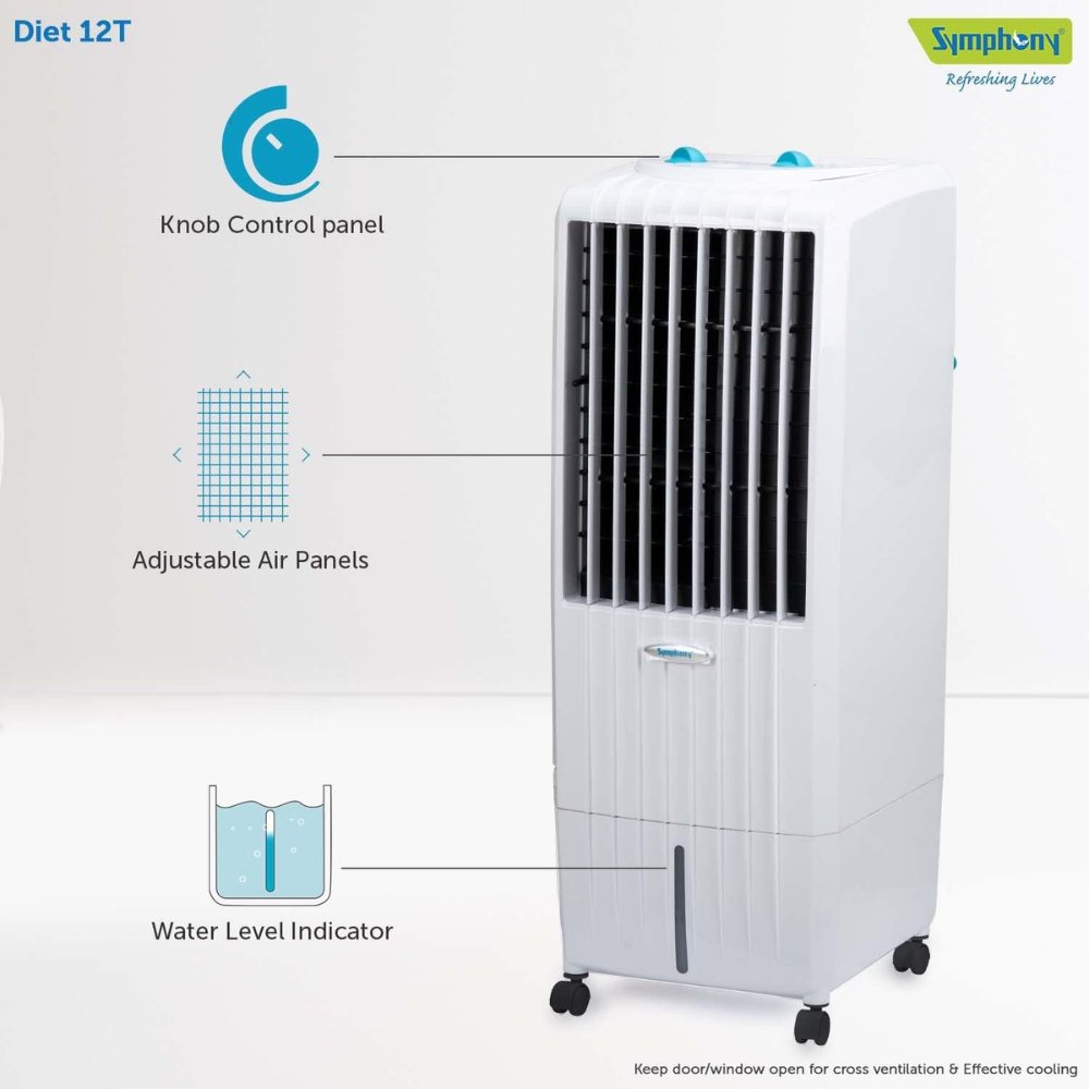 Symphony 12 Ltrs Diet Tower Air Cooler (DIET12T)
