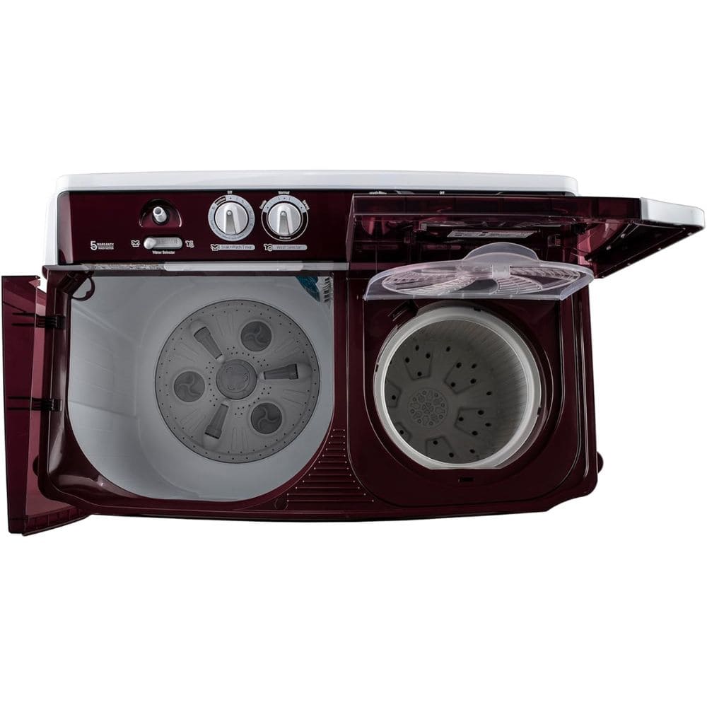 LG 10.5 Kg 5 Star Semi-Automatic Top Load Washing machine (P105ASRAZ, Maroon)