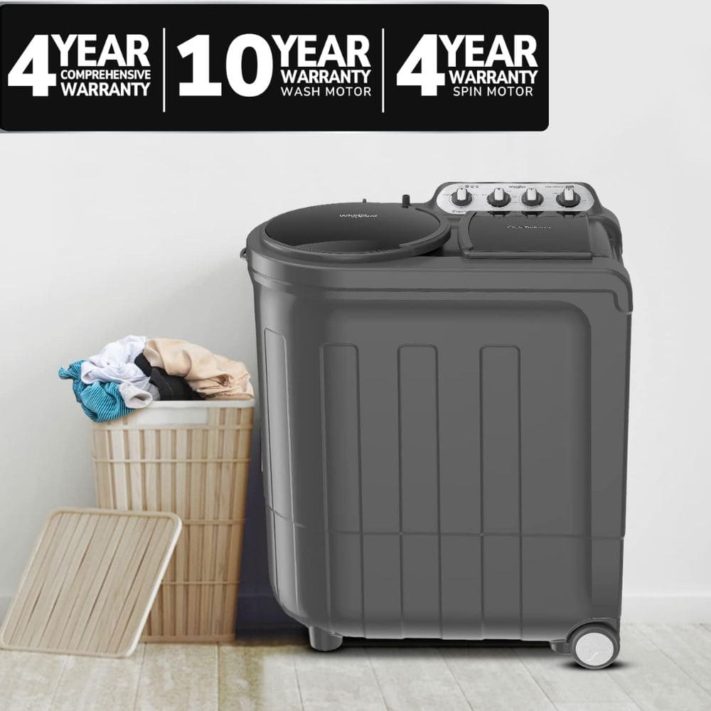 Whirlpool 8.5 Kg 5 Star Semi-Automatic Top Load Washing machine (ACE 8.5 TRB DRY XTRAA DZL 10Y, Grey)