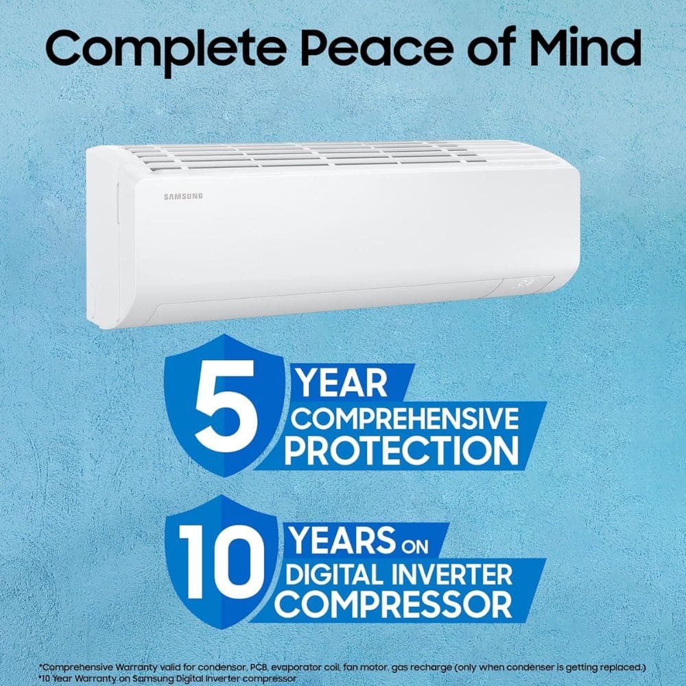 Samsung 1.5 Ton 3 star Inverter Split Air Conditioner (Bespoke AI WiFi, AR50H19D1XH)