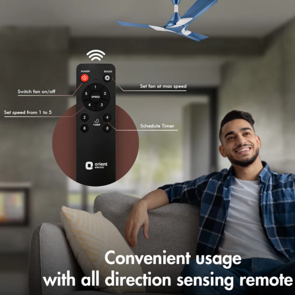 Orient WENDY, 1200mm 3 Blade BLDC Ceiling Fan