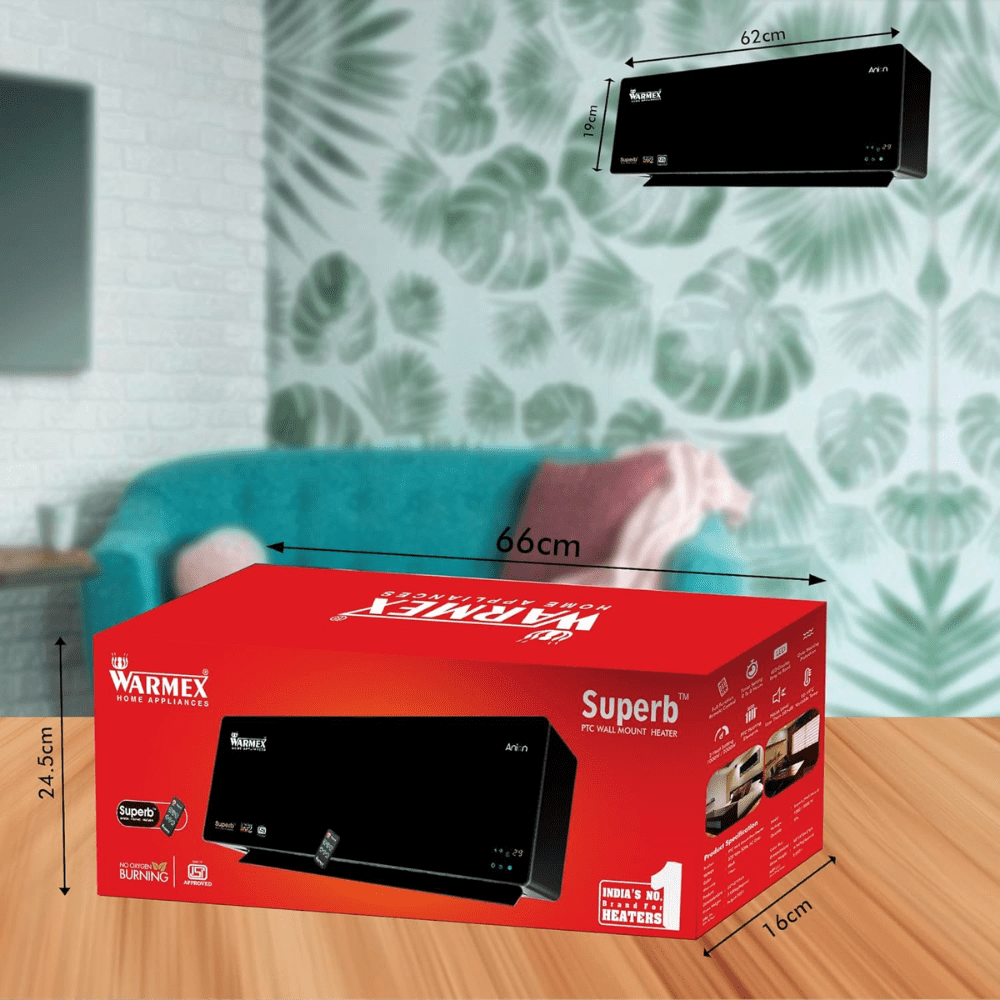 Warmex 1500 Watts Radiant Floor Mount Room Heater (Superb WM, Black)