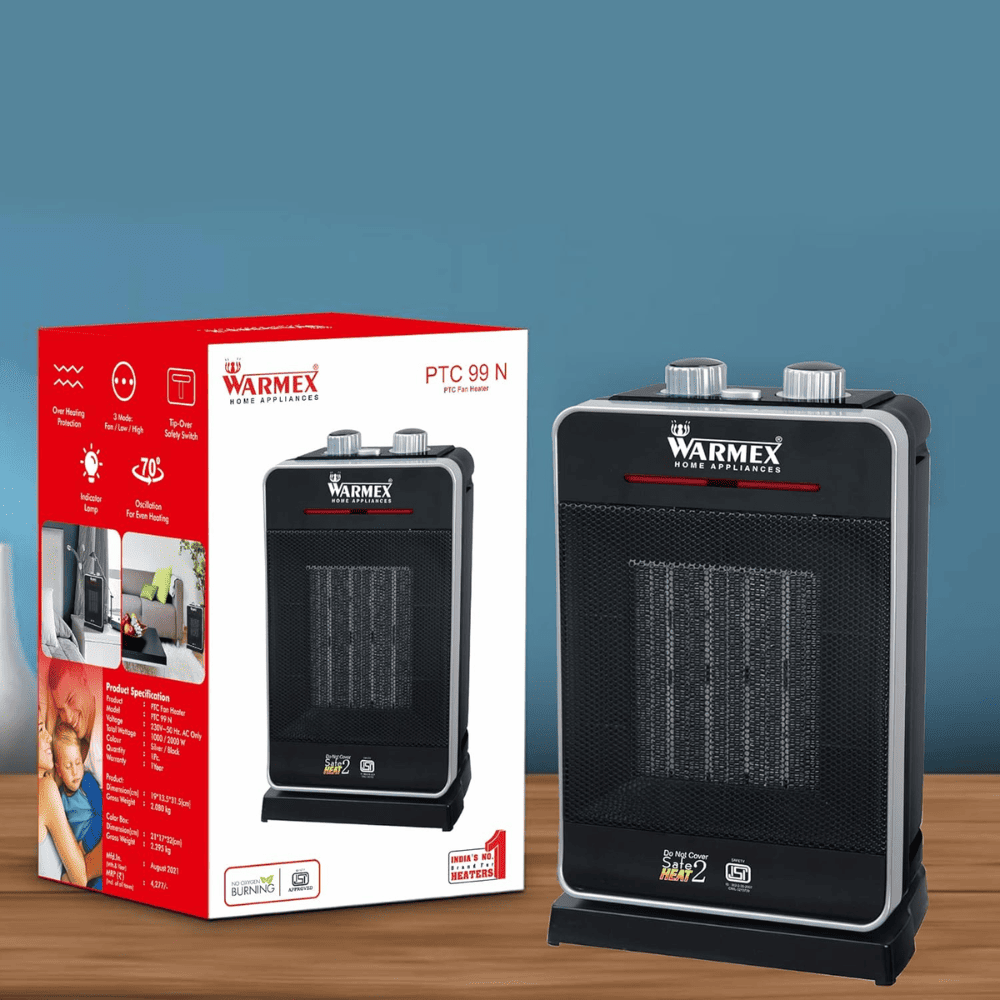 Warmex 2000 Watts PTC Fan Room Heater (PTC99N Black)