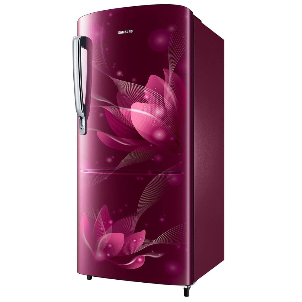 Samsung RR20C2712R8, 183 Ltrs Direct Cool Single Door Refrigerator, Blooming Saffron Red