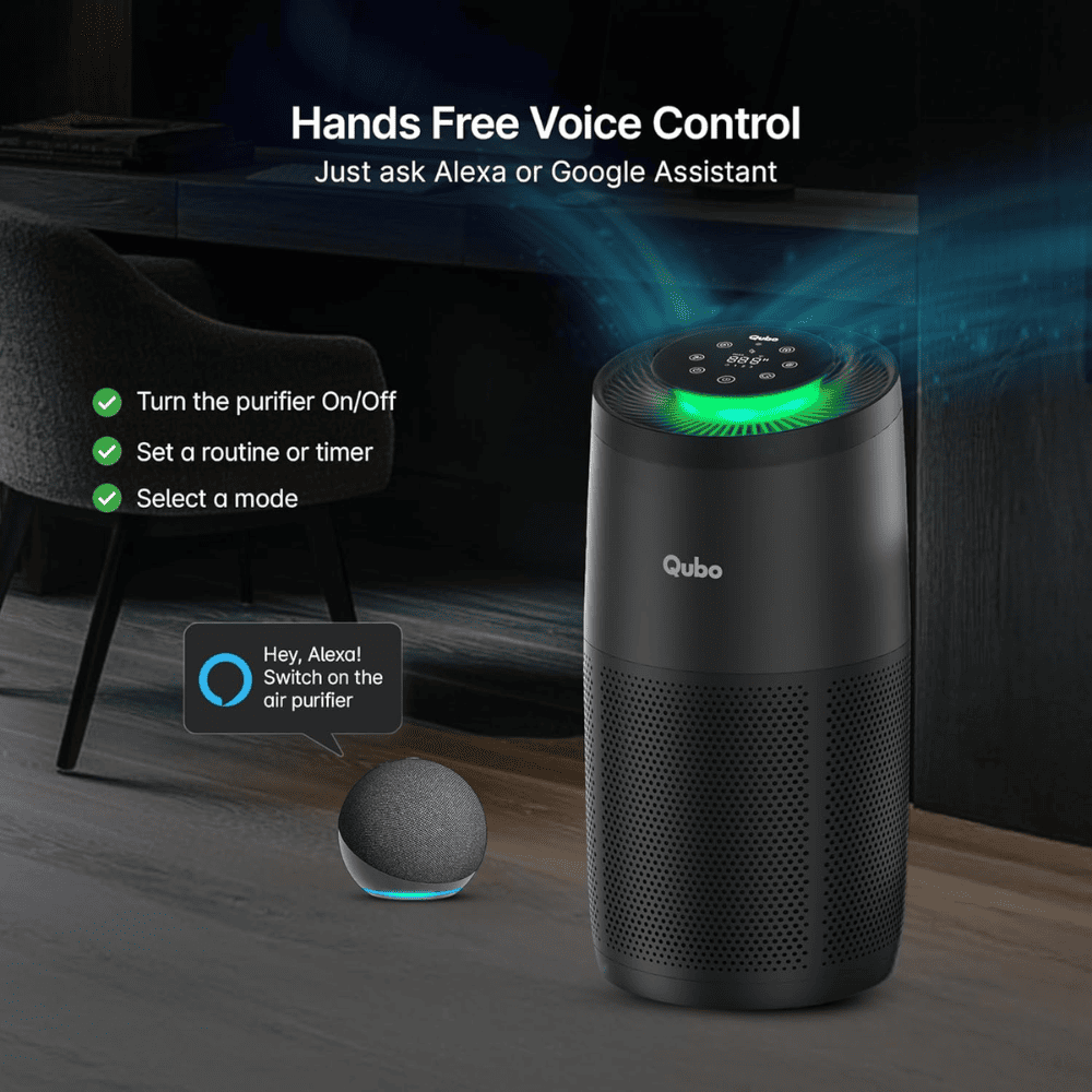 Qubo R700 Smart Room Air Purifier with HEPA 13 Filter (Black)